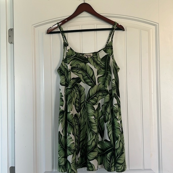 Lulus Palm Leaf Mini Dress Size Medium - Picture 3 of 7